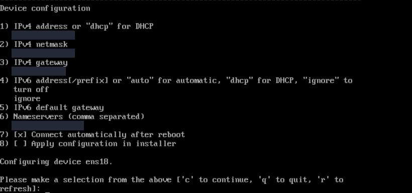 Girdiğiniz ağ bilgilerini kontrol edin; gerçek CentOS Stream kurulum ekranı.
