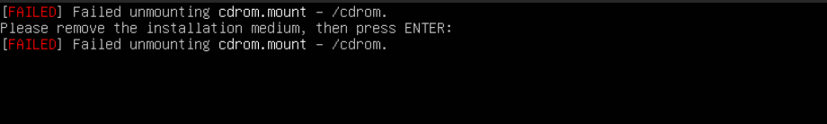 Kurulum ortamını çıkarma istemini tanıyın; gerçek Ubuntu Server kurulum ekranı.